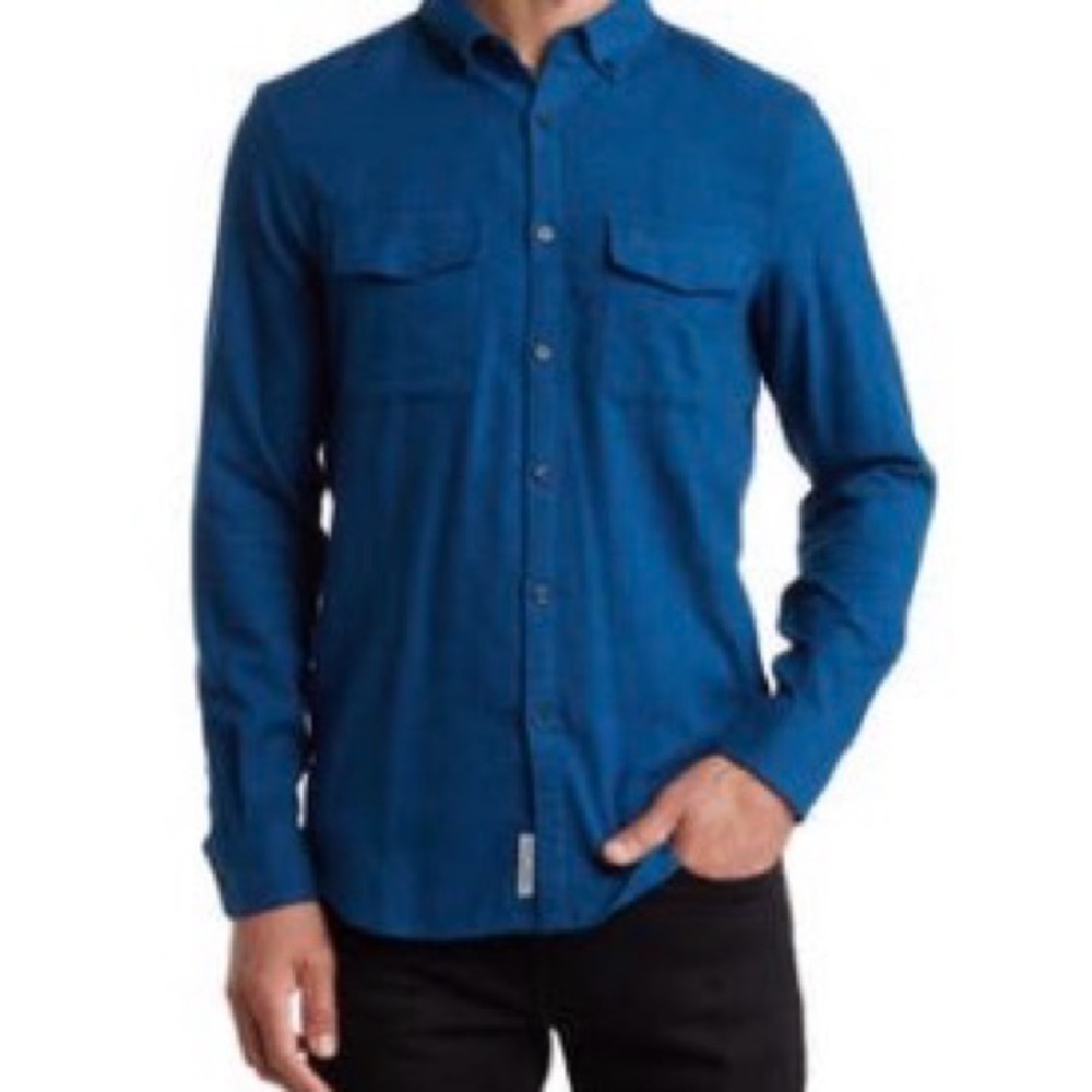 Original Penguin Men’s Royal Blue Button-Down Casual Shirt sz M